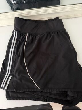 Avia Black Skort with White Stripe Accent